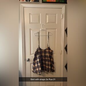 Skirt overalls plaid pattern size 3x from rue 21